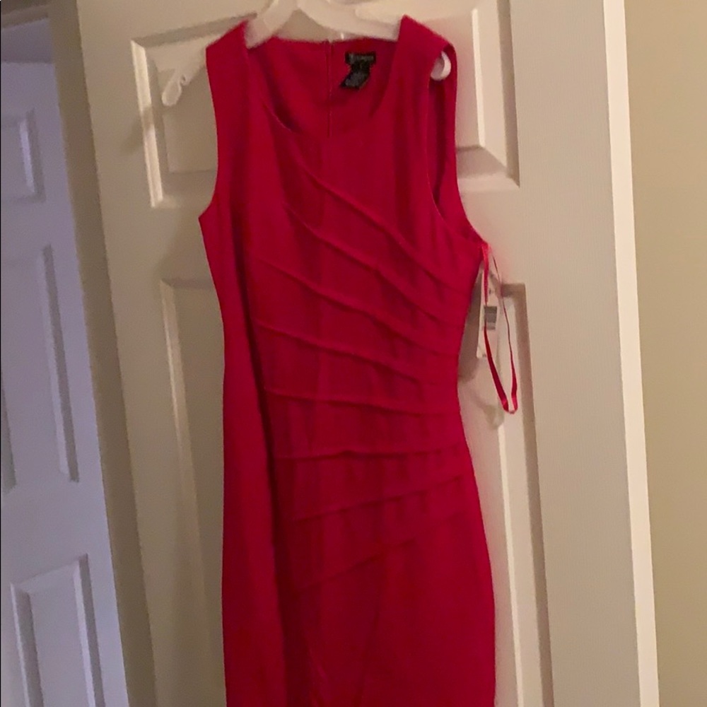 Red work dress